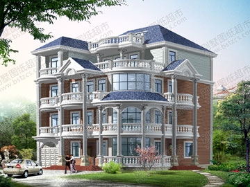 四層歐式別墅全套建筑施工圖_別墅設(shè)計圖紙,歐式別墅設(shè)計,四層歐式別墅