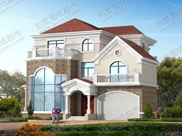 三層帶車庫復(fù)式樓別墅設(shè)計圖紙及效果圖_別墅設(shè)計圖紙,農(nóng)村房屋設(shè)計圖