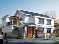 農(nóng)村二層雙拼房屋帶閣樓_別墅設(shè)計圖紙,農(nóng)村房屋設(shè)計圖,農(nóng)村自建房設(shè)計