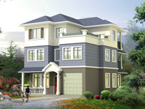 三層帶車庫新農(nóng)村房屋設(shè)計(jì)圖紙及效果圖_別墅設(shè)計(jì)圖紙_農(nóng)村房屋設(shè)計(jì)圖