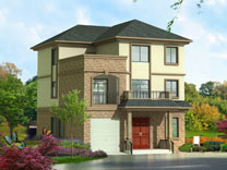 三層帶車庫新農(nóng)村住宅設(shè)計(jì)施工圖及效果圖_別墅設(shè)計(jì)圖紙,農(nóng)村房屋設(shè)計(jì)圖