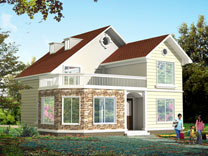 二層帶露臺(tái)及閣樓別墅設(shè)計(jì)圖紙施工圖_別墅設(shè)計(jì)圖紙,農(nóng)村房屋設(shè)計(jì)圖