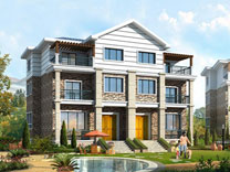 新農(nóng)村三層雙拼別墅設(shè)計(jì)圖紙及效果圖_別墅設(shè)計(jì)圖紙,農(nóng)村雙拼房屋設(shè)計(jì)圖