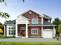 獨(dú)特二層帶車(chē)庫(kù)別墅設(shè)計(jì)圖紙及效果圖_別墅設(shè)計(jì)圖紙,農(nóng)村房屋設(shè)計(jì)圖