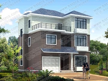 農(nóng)村三層帶車庫自建房屋設(shè)計圖效果圖_別墅設(shè)計圖紙,農(nóng)村房屋設(shè)計圖