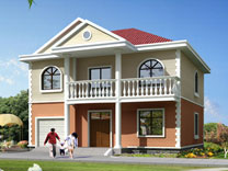 新農(nóng)村帶車庫二層小別墅設(shè)計(jì)圖_別墅設(shè)計(jì)圖紙,農(nóng)村房屋設(shè)計(jì)圖