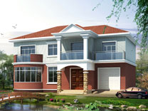 農(nóng)村二層別墅效果圖及施工圖_別墅設(shè)計(jì)圖紙,鼎川建筑