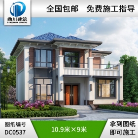 新農(nóng)村二層帶露臺簡約型小別墅設(shè)計(jì)圖紙_農(nóng)村兩層自建房設(shè)計(jì),鼎川建筑