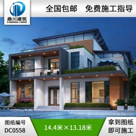 現(xiàn)代三層簡約別墅設計圖紙_農(nóng)村三層別墅圖紙,鼎川建筑