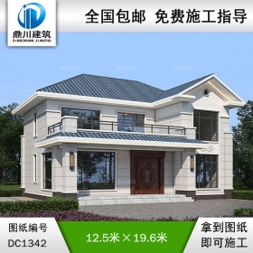 歐式二層別墅施工圖紙及效果圖_農(nóng)村自建別墅設(shè)計,鼎川建筑