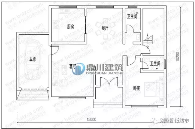 帶車庫(kù)二層農(nóng)村別墅