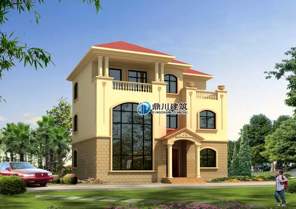 三層旋轉(zhuǎn)樓梯復(fù)式農(nóng)村別墅建房案例，大氣漂亮得不像話！