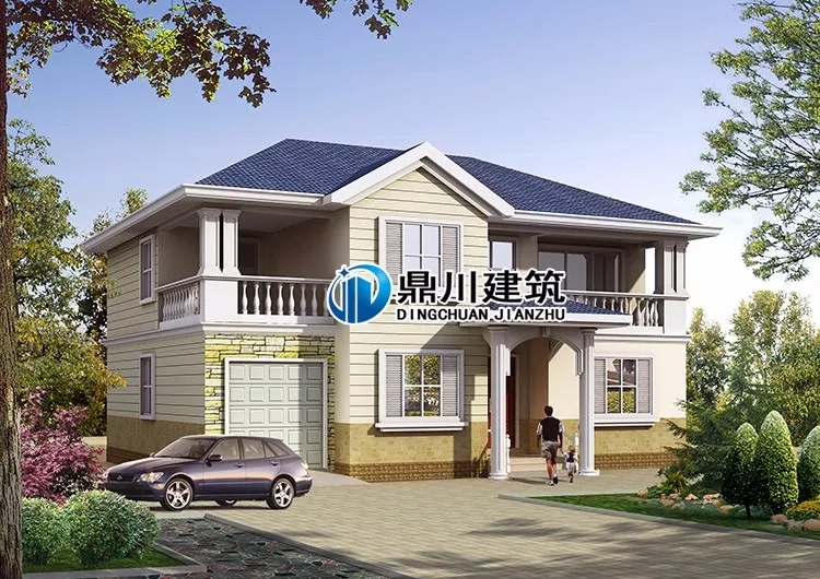 主體37萬的二層自建房設計，實拍美到爆，配上歐式構件更有檔次！