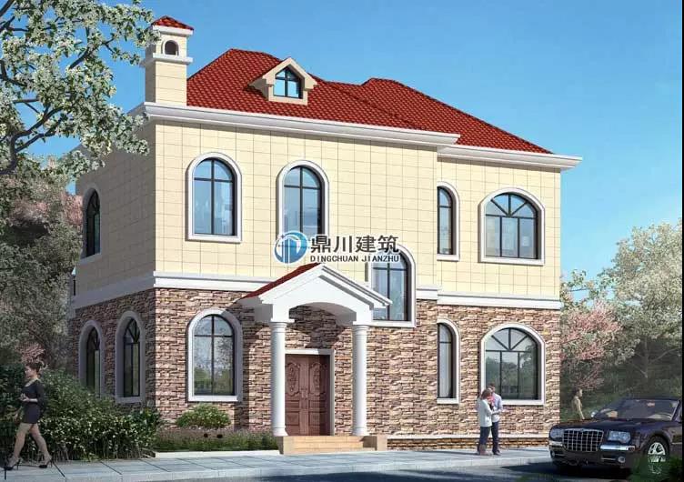 二層歐美風格別墅效果圖