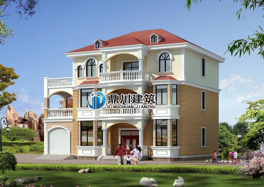 三層農(nóng)村歐式別墅效果圖