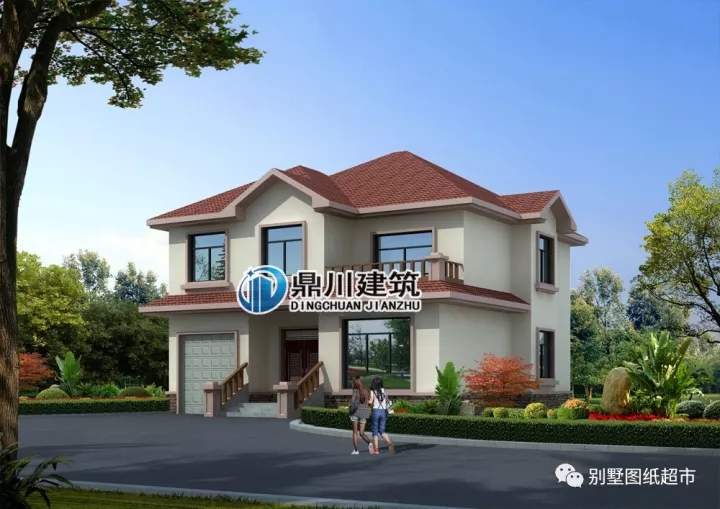 帶車庫(kù)二層農(nóng)村別墅